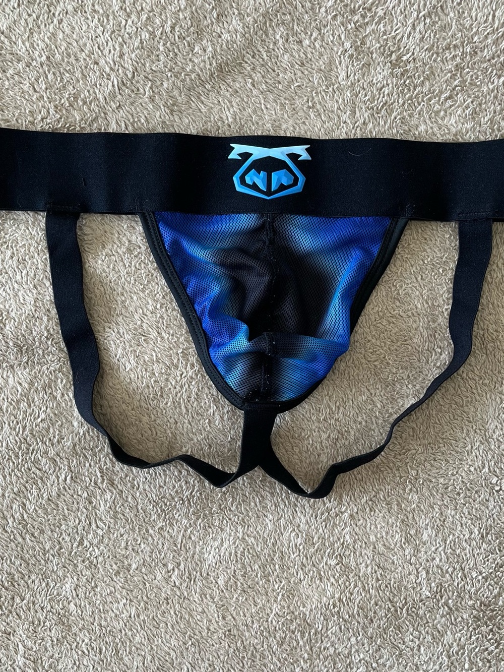 Nasty Pig Black and Blue Jockstrap, Mesh, Small
